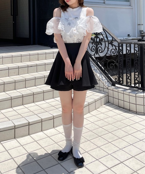 abc une face(アーベーセーアンフェイス)の「2WAYドッキングカットソー(Tシャツ/カットソー・レディース・ブラック/ホワイト/ホワイト系その他/パープル系その他/ブルー系その他/グレー/ブラック系その他・FREE)」の12枚目の写真