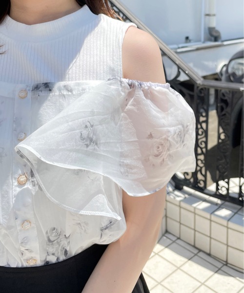 abc une face(アーベーセーアンフェイス)の「2WAYドッキングカットソー(Tシャツ/カットソー・レディース・ブラック/ホワイト/ホワイト系その他/パープル系その他/ブルー系その他/グレー/ブラック系その他・FREE)」の13枚目の写真
