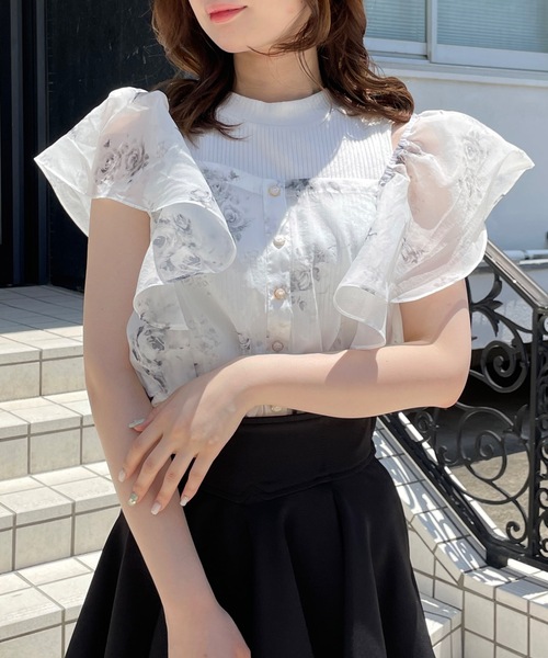 abc une face(アーベーセーアンフェイス)の「2WAYドッキングカットソー(Tシャツ/カットソー・レディース・ブラック/ホワイト/ホワイト系その他/パープル系その他/ブルー系その他/グレー/ブラック系その他・FREE)」の11枚目の写真
