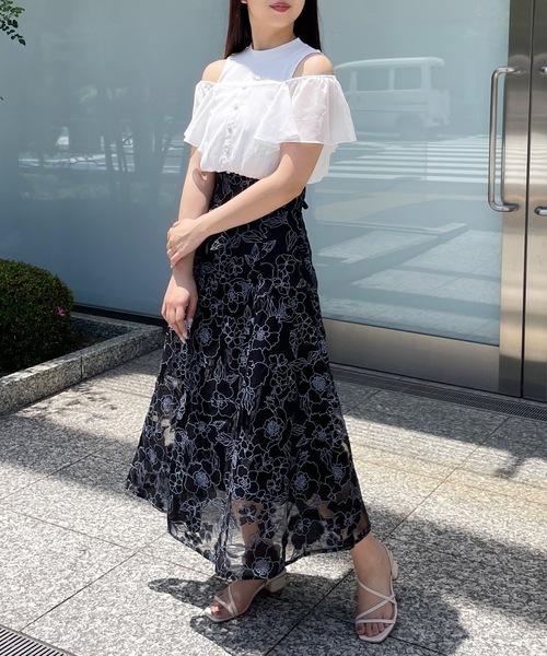 abc une face(アーベーセーアンフェイス)の「2WAYドッキングカットソー(Tシャツ/カットソー・レディース・ブラック/ホワイト/ホワイト系その他/パープル系その他/ブルー系その他/グレー/ブラック系その他・FREE)」の9枚目の写真