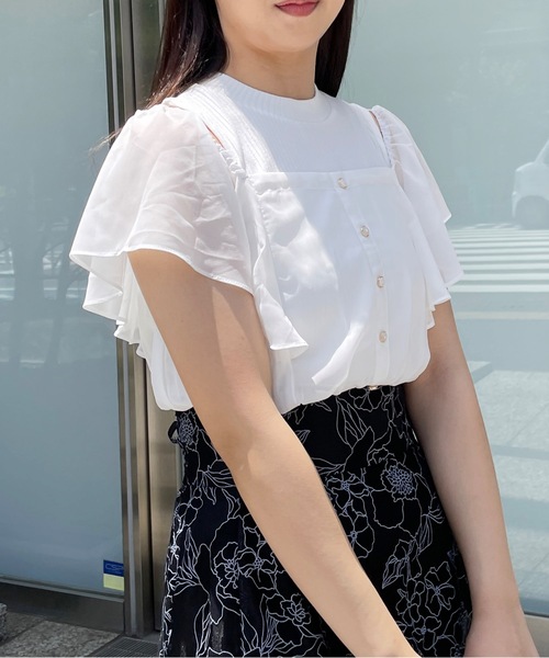 abc une face(アーベーセーアンフェイス)の「2WAYドッキングカットソー(Tシャツ/カットソー・レディース・ブラック/ホワイト/ホワイト系その他/パープル系その他/ブルー系その他/グレー/ブラック系その他・FREE)」の8枚目の写真