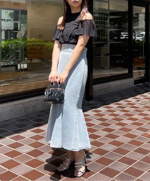 abc une face(アーベーセーアンフェイス)の「2WAYドッキングカットソー(Tシャツ/カットソー・レディース・ブラック/ホワイト/ホワイト系その他/パープル系その他/ブルー系その他/グレー/ブラック系その他・FREE)」の15枚目の写真