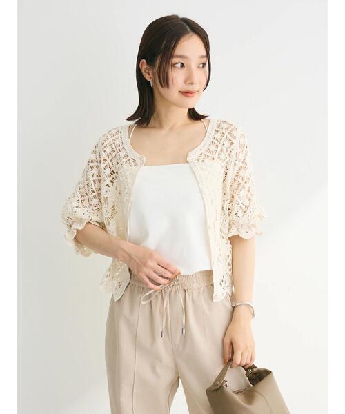 Sugar spoon（シュガースプーン）の「・SUGAR　SPOON　2wayクロシェカーディガン（カーディガン/ボレロ・レディース・アイボリー/ブラック/ブラウン/モカ・FREE）」の14枚目の写真