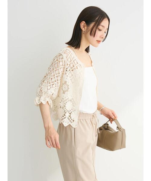 Sugar spoon（シュガースプーン）の「・SUGAR　SPOON　2wayクロシェカーディガン（カーディガン/ボレロ・レディース・アイボリー/ブラック/ブラウン/モカ・FREE）」の13枚目の写真