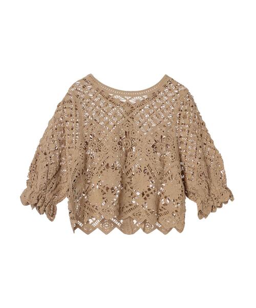 Sugar spoon（シュガースプーン）の「・SUGAR　SPOON　2wayクロシェカーディガン（カーディガン/ボレロ・レディース・アイボリー/ブラック/ブラウン/モカ・FREE）」の10枚目の写真