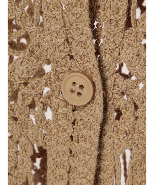 Sugar spoon（シュガースプーン）の「・SUGAR　SPOON　2wayクロシェカーディガン（カーディガン/ボレロ・レディース・アイボリー/ブラック/ブラウン/モカ・FREE）」の5枚目の写真