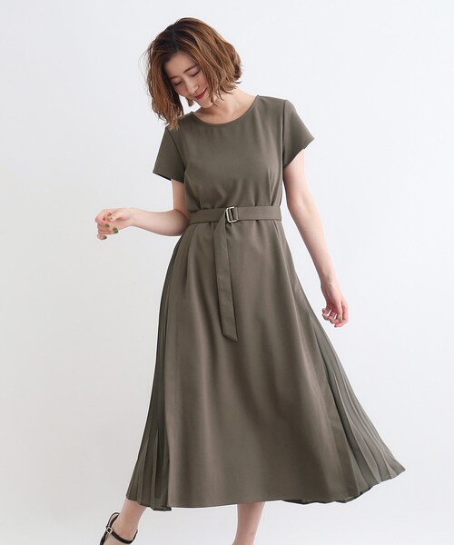 T/R プリーツワンピース AMBIDEX Store △○T/R プリーツワンピース(F グレー): bulle de