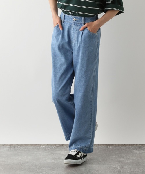 GLOBAL WORK（グローバルワーク）の「GOODデニムワイドパンツ/115803（デニムパンツ・キッズ・ピンク/ブラック/ライトブルー・120cm/130cm/140cm/150cm/160cm）」の6枚目の写真