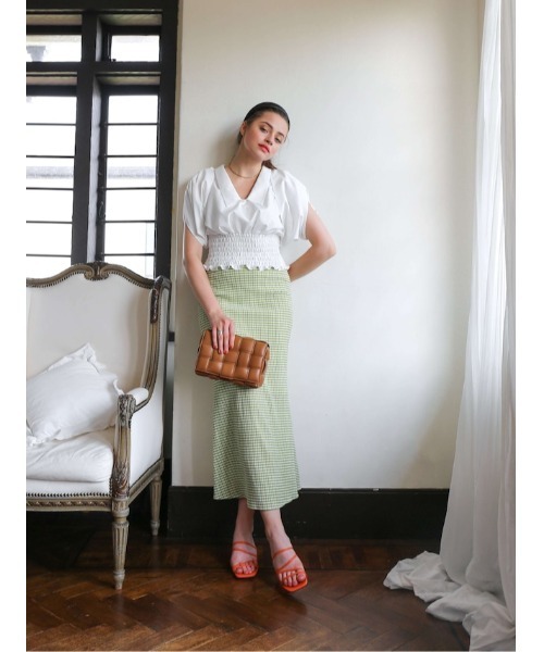 【セール】gingham mermaid skirt（スカート）｜Katrin TOKYO（カトリーントーキョー）