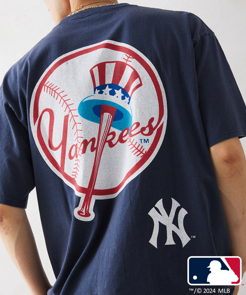 MLB（メジャーリーグベースボール）の「MLB 別注 フェードプリントTシャツ（Tシャツ/カットソー・メンズ・ホワイト/ブラック/ネイビー/グレー/ブルー/アイボリー/ブラック系その他/ホワイト×ホワイト・MEDIUM/LARGE）」の7枚目の写真