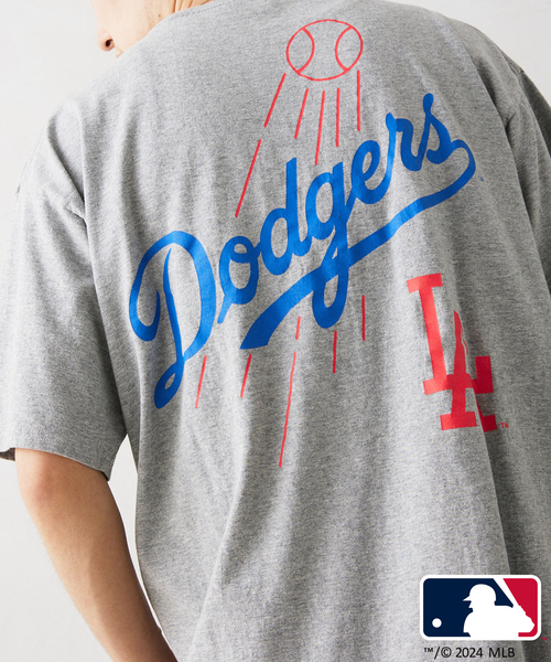 MLB（メジャーリーグベースボール）の「MLB 別注 フェードプリントTシャツ（Tシャツ/カットソー・メンズ・ホワイト/ブラック/ネイビー/グレー/ブルー/アイボリー/ブラック系その他/ホワイト×ホワイト・MEDIUM/LARGE）」の6枚目の写真
