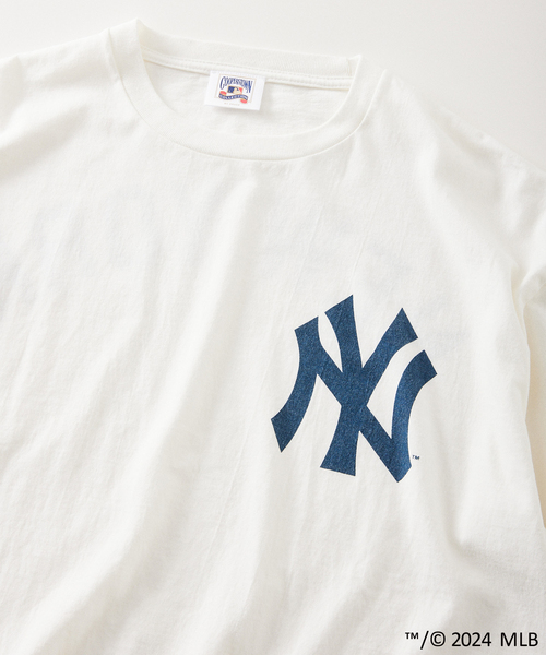MLB（メジャーリーグベースボール）の「MLB 別注 フェードプリントTシャツ（Tシャツ/カットソー・メンズ・ホワイト/ブラック/ネイビー/グレー/ブルー/アイボリー/ブラック系その他/ホワイト×ホワイト・MEDIUM/LARGE）」の9枚目の写真