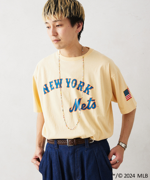 MLB（メジャーリーグベースボール）の「MLB 別注 フェードプリントTシャツ（Tシャツ/カットソー・メンズ・ホワイト/ブラック/ネイビー/グレー/ブルー/アイボリー/ブラック系その他/ホワイト×ホワイト・MEDIUM/LARGE）」の19枚目の写真