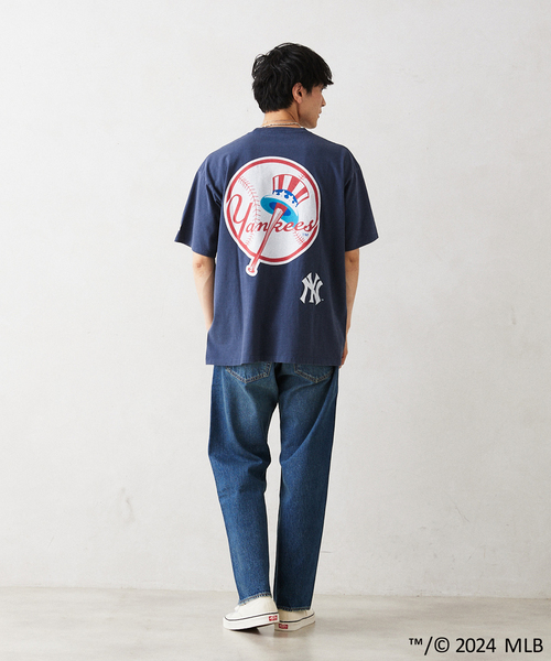 MLB（メジャーリーグベースボール）の「MLB 別注 フェードプリントTシャツ（Tシャツ/カットソー・メンズ・ホワイト/ブラック/ネイビー/グレー/ブルー/アイボリー/ブラック系その他/ホワイト×ホワイト・MEDIUM/LARGE）」の21枚目の写真