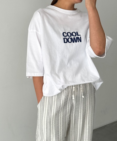CANAL JEAN(キャナルジーン)の「1975 TOKYO COOL DOWN半袖Tシャツ(Tシャツ/カットソー・レディース・ミックスグレー/ホワイト/ブラック・LARGE/X-LARGE)」の2枚目の写真