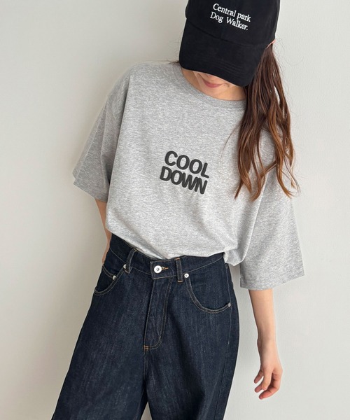 CANAL JEAN(キャナルジーン)の「1975 TOKYO COOL DOWN半袖Tシャツ(Tシャツ/カットソー・レディース・ミックスグレー/ホワイト/ブラック・LARGE/X-LARGE)」の5枚目の写真