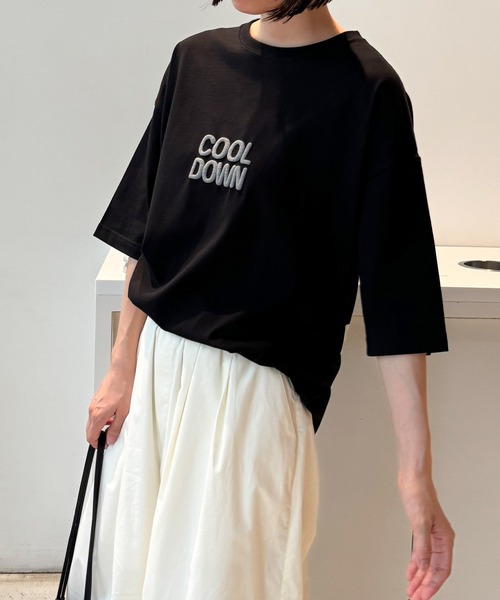 CANAL JEAN(キャナルジーン)の「1975 TOKYO COOL DOWN半袖Tシャツ(Tシャツ/カットソー・レディース・ミックスグレー/ホワイト/ブラック・LARGE/X-LARGE)」の8枚目の写真