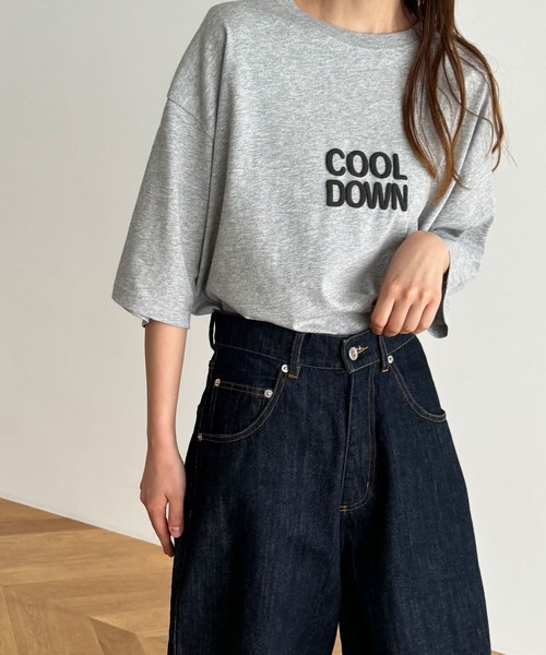 CANAL JEAN(キャナルジーン)の「1975 TOKYO COOL DOWN半袖Tシャツ(Tシャツ/カットソー・レディース・ミックスグレー/ホワイト/ブラック・LARGE/X-LARGE)」の4枚目の写真