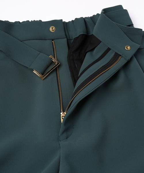 CULLNI（クルニ）の「24-AW-024 / Stretch 2Way Double Cloth  2 Tuck Cargo Pants with Long Belt（カーゴパンツ・メンズ・ブラック/ブルーグリーン/アッシュブラウン・1/2/0）」の7枚目の写真