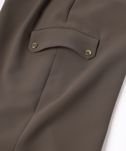 CULLNI（クルニ）の「24-AW-024 / Stretch 2Way Double Cloth  2 Tuck Cargo Pants with Long Belt（カーゴパンツ・メンズ・ブラック/ブルーグリーン/アッシュブラウン・1/2/0）」の21枚目の写真