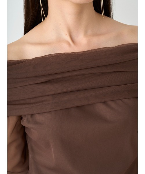 SNIDEL（スナイデル）の「オフショルチュールトップス（シャツ/ブラウス・レディース・ミント/ブラウン/ブラック・FREE）」の15枚目の写真