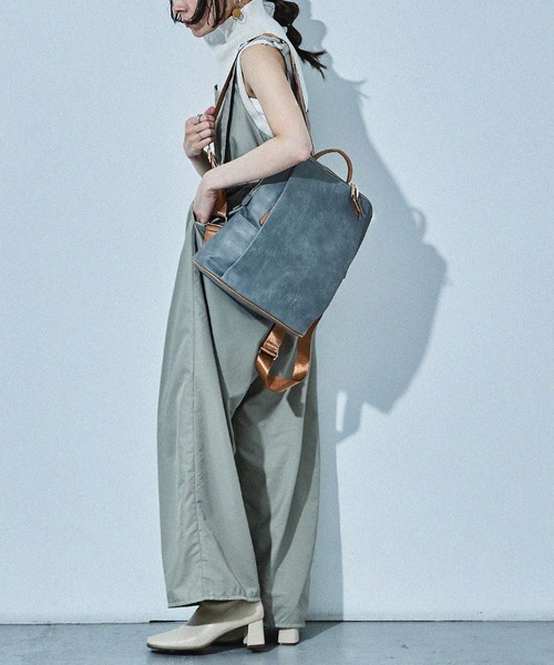 D.KELLY（ディーケリー）の「【D.KELLY】 フェイクレザー 多ポケット