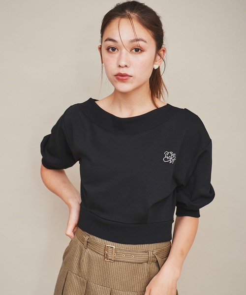 31 Sons de mode（トランテアン　ソン　ドゥ　モード）の「ワンショルダンボールスウェット（スウェット・レディース・オフホワイト/ブラック/ワイン・フリー）」の3枚目の写真