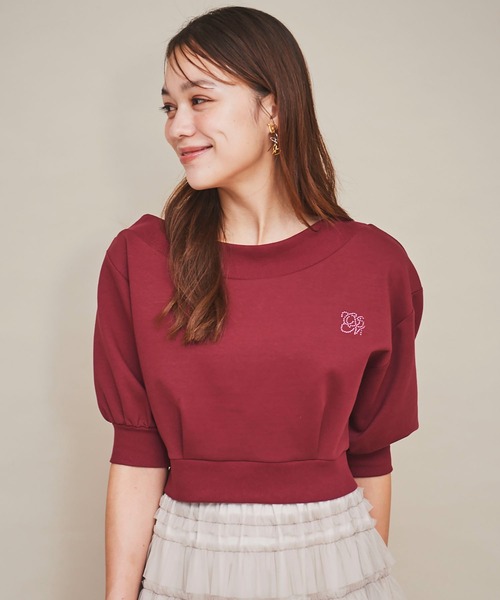 31 Sons de mode（トランテアン　ソン　ドゥ　モード）の「ワンショルダンボールスウェット（スウェット・レディース・オフホワイト/ブラック/ワイン・フリー）」の20枚目の写真