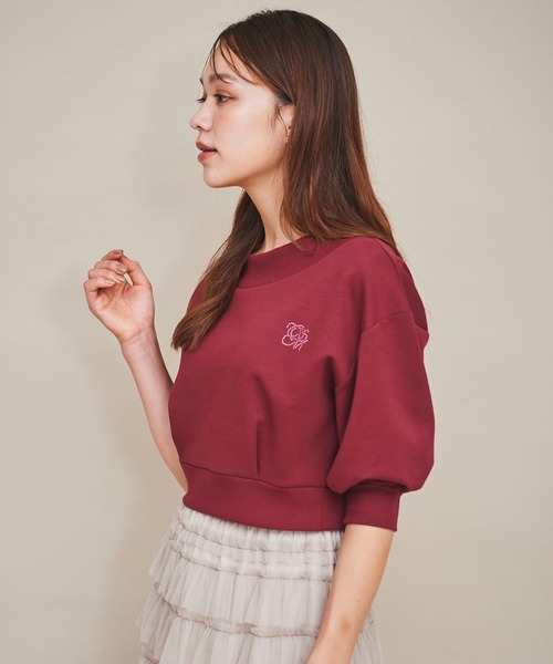 31 Sons de mode（トランテアン　ソン　ドゥ　モード）の「ワンショルダンボールスウェット（スウェット・レディース・オフホワイト/ブラック/ワイン・フリー）」の22枚目の写真