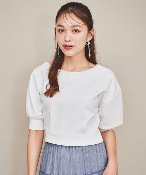 31 Sons de mode（トランテアン　ソン　ドゥ　モード）の「ワンショルダンボールスウェット（スウェット・レディース・オフホワイト/ブラック/ワイン・フリー）」の14枚目の写真