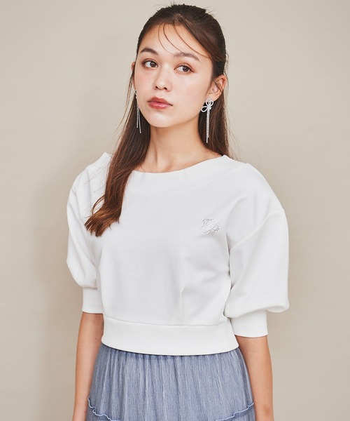 31 Sons de mode（トランテアン　ソン　ドゥ　モード）の「ワンショルダンボールスウェット（スウェット・レディース・オフホワイト/ブラック/ワイン・フリー）」の13枚目の写真