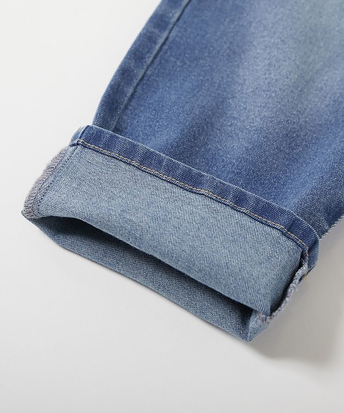 devirock（デビロック）の「楽デニム ルーズストレートパンツ（デニムパンツ・キッズ・ワンウォッシュ/ブルー系9/サックスブルー系1・100cm/110cm/120cm/130cm/140cm/150cm/160cm）」の9枚目の写真