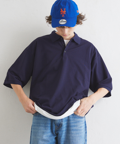 417 EDIFICE（フォーワンセブンエディフィス）の「”PERFECTECH” カノコ ポロシャツ（ポロシャツ・メンズ・ネイビー/ライトグレー/チャコールグレー・LARGE/MEDIUM/SMALL）」の3枚目の写真