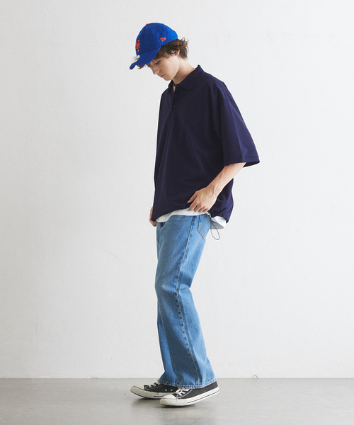 417 EDIFICE（フォーワンセブンエディフィス）の「”PERFECTECH” カノコ ポロシャツ（ポロシャツ・メンズ・ネイビー/ライトグレー/チャコールグレー・LARGE/MEDIUM/SMALL）」の15枚目の写真