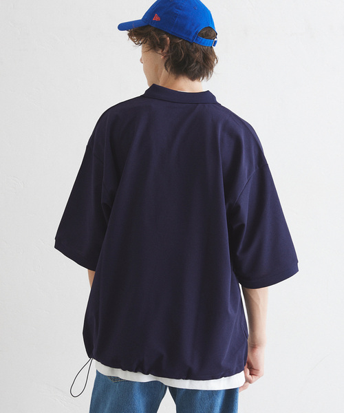 417 EDIFICE（フォーワンセブンエディフィス）の「”PERFECTECH” カノコ ポロシャツ（ポロシャツ・メンズ・ネイビー/ライトグレー/チャコールグレー・LARGE/MEDIUM/SMALL）」の8枚目の写真