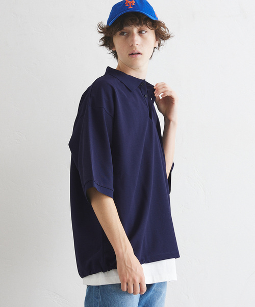 417 EDIFICE（フォーワンセブンエディフィス）の「”PERFECTECH” カノコ ポロシャツ（ポロシャツ・メンズ・ネイビー/ライトグレー/チャコールグレー・LARGE/MEDIUM/SMALL）」の7枚目の写真