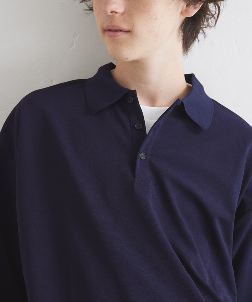 417 EDIFICE（フォーワンセブンエディフィス）の「”PERFECTECH” カノコ ポロシャツ（ポロシャツ・メンズ・ネイビー/ライトグレー/チャコールグレー・LARGE/MEDIUM/SMALL）」の6枚目の写真