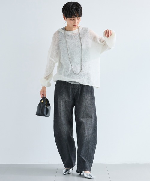 BARNYARDSTORM（バンヤードストーム）の「BARNYARDSTORM / モヘアライトニット【WEB限定カラー】ハンドウォッシャブル（ニット/セーター・レディース・ベージュ/ブラック/ホワイト/グレー/レッド/ピンク/ブルー・FREE）」の22枚目の写真