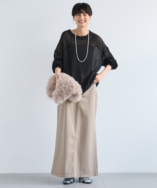 BARNYARDSTORM（バンヤードストーム）の「BARNYARDSTORM / モヘアライトニット【WEB限定カラー】ハンドウォッシャブル（ニット/セーター・レディース・ベージュ/ブラック/ホワイト/グレー/レッド/ピンク/ブルー・FREE）」の21枚目の写真