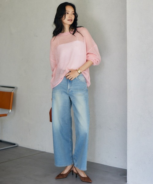 BARNYARDSTORM（バンヤードストーム）の「BARNYARDSTORM / モヘアライトニット【WEB限定カラー】ハンドウォッシャブル（ニット/セーター・レディース・ベージュ/ブラック/ホワイト/グレー/レッド/ピンク/ブルー・FREE）」の19枚目の写真