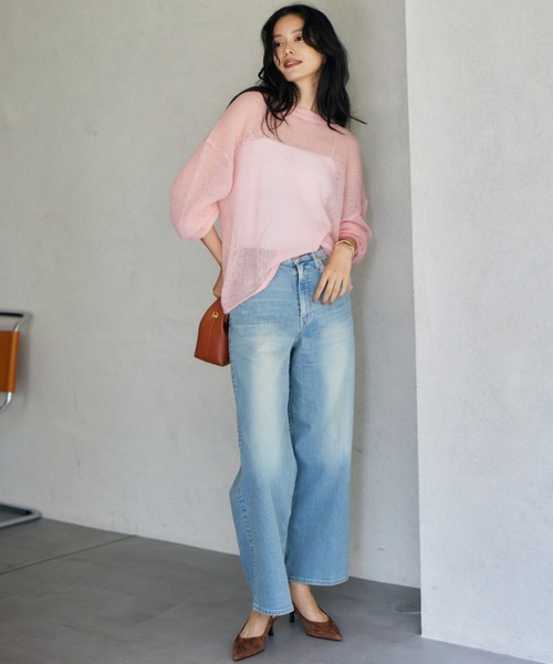 BARNYARDSTORM（バンヤードストーム）の「BARNYARDSTORM / モヘアライトニット【WEB限定カラー】ハンドウォッシャブル（ニット/セーター・レディース・ベージュ/ブラック/ホワイト/グレー/レッド/ピンク/ブルー・FREE）」の17枚目の写真