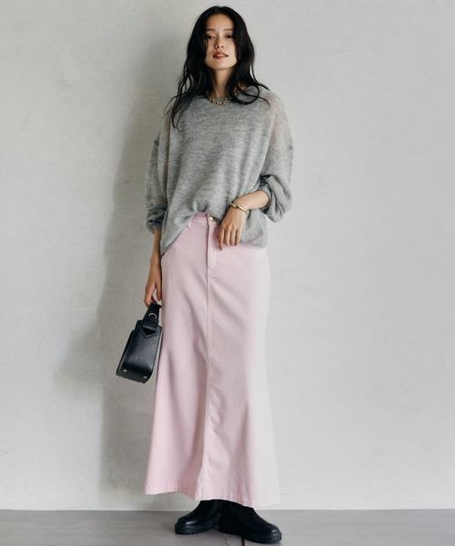 BARNYARDSTORM（バンヤードストーム）の「BARNYARDSTORM / モヘアライトニット【WEB限定カラー】ハンドウォッシャブル（ニット/セーター・レディース・ベージュ/ブラック/ホワイト/グレー/レッド/ピンク/ブルー・FREE）」の13枚目の写真