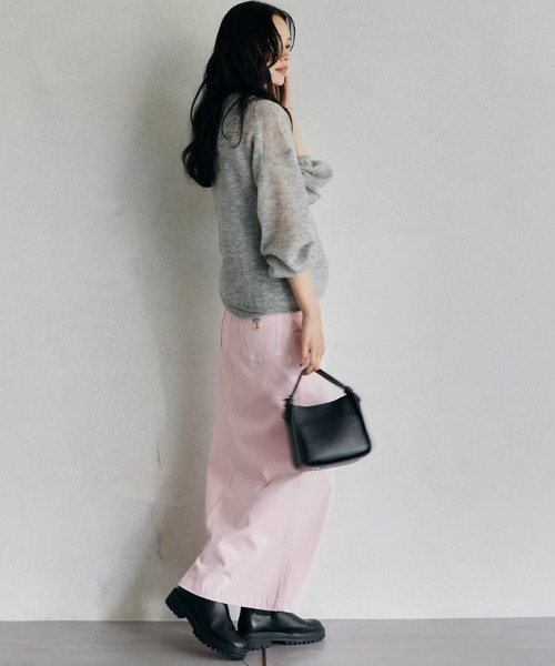 BARNYARDSTORM（バンヤードストーム）の「BARNYARDSTORM / モヘアライトニット【WEB限定カラー】ハンドウォッシャブル（ニット/セーター・レディース・ベージュ/ブラック/ホワイト/グレー/レッド/ピンク/ブルー・FREE）」の12枚目の写真