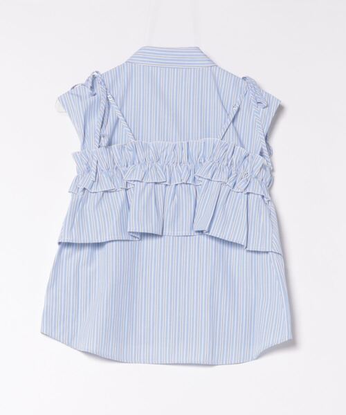 SWINGLE（スウィングル）の「ノースリーブシャツ×ビスチェセットブラウス（シャツ/ブラウス・レディース・ブルー系その他4/グレー系その他4/ブラック・FREE）」の4枚目の写真