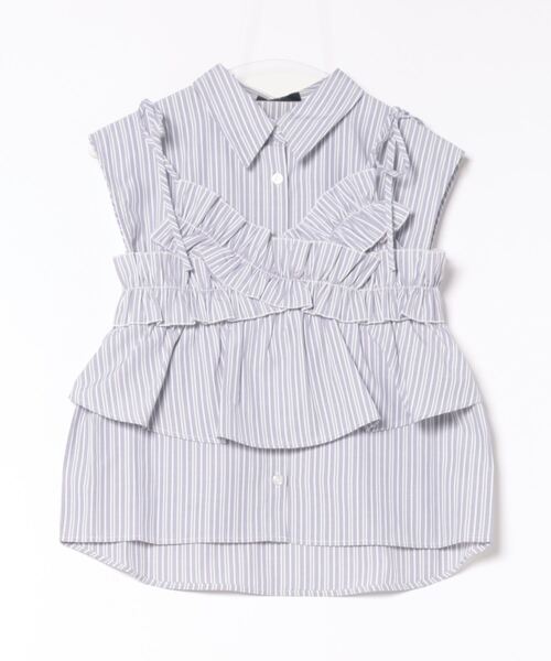 SWINGLE（スウィングル）の「ノースリーブシャツ×ビスチェセットブラウス（シャツ/ブラウス・レディース・ブルー系その他4/グレー系その他4/ブラック・FREE）」の15枚目の写真