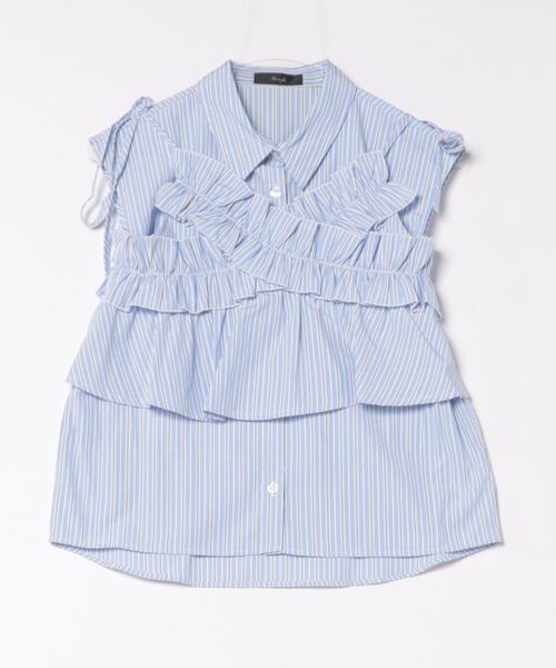 SWINGLE（スウィングル）の「ノースリーブシャツ×ビスチェセットブラウス（シャツ/ブラウス・レディース・ブルー系その他4/グレー系その他4/ブラック・FREE）」の14枚目の写真