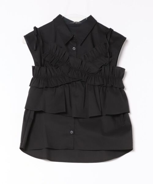 SWINGLE（スウィングル）の「ノースリーブシャツ×ビスチェセットブラウス（シャツ/ブラウス・レディース・ブルー系その他4/グレー系その他4/ブラック・FREE）」の16枚目の写真