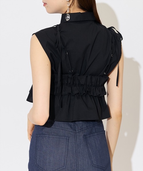 SWINGLE（スウィングル）の「ノースリーブシャツ×ビスチェセットブラウス（シャツ/ブラウス・レディース・ブルー系その他4/グレー系その他4/ブラック・FREE）」の19枚目の写真