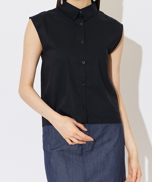 SWINGLE（スウィングル）の「ノースリーブシャツ×ビスチェセットブラウス（シャツ/ブラウス・レディース・ブルー系その他4/グレー系その他4/ブラック・FREE）」の18枚目の写真