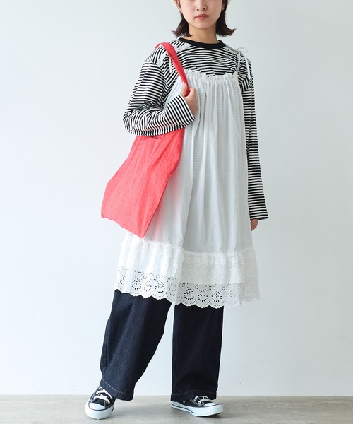 bulle de savon（ビュルデサボン）の「△3ren lace 2wayギャザースカート（スカート・レディース・ブラック/ホワイト・FREE）」の21枚目の写真